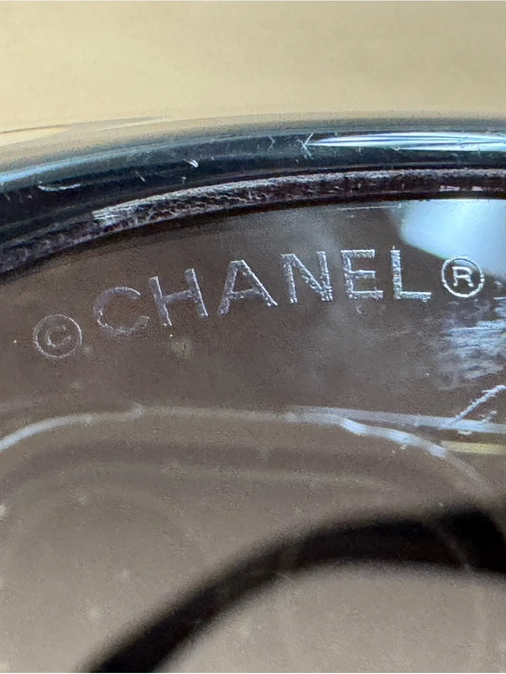 CHANEL Black Sunglasses with Iridescent CC Emblem